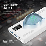 PROMATE 10000mAh Power Bank with Smart LED Display & Super Slim (Pro# BOLT-10PRO.WHITE)