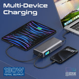 20000mAh 130W Sleek PD Aliminium Power Bank with LCD (Pro# TITAN-130)