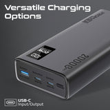 20000mAh Smart 20W Dual USB-C Port Charging Power Bank (Pro# BOLT-20PD.BLK)