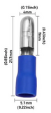 SAVITECH - 4mm Blue Male Bullet Style Crimp Terminal Pack of 50 (Pro# CST202)