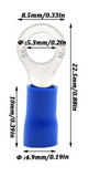 SAVITECH - Eye Terminal - Blue ID 5mm, Cable Size 1.5mm-2.5mm - 10PK (Pro# CST230)