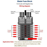 SAVITECH - 12 Way Fuse Block with Bus Bar (Pro# FUS551)