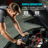 20A 12V-24V Car Battery Charger For AGM Lithium LiFePo4 GEL WET Lead Acid Battery (Pro# POR103)