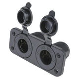 12V/24V Marine Grade 10A Double Panel Mount Cigarette Sockets (Pro# POR501)