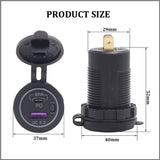 SAVITECH - 65W 12v/24v Panel Mount USB-A & USB-C Fast Charging Power Socket (Pro# POR511)