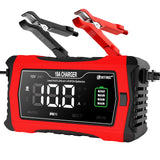 10A 12V-24V Car Battery Charger For AGM Lithium LiFePo4 GEL WET Lead Acid Battey (Pro# POR102))