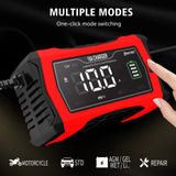 10A 12V-24V Car Battery Charger For AGM Lithium LiFePo4 GEL WET Lead Acid Battey (Pro# POR102))