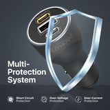 120W USB-C Car Charger for Phone, Tablet, Notebook/Macbook (Pro# POWERDRIVE-120)