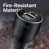 120W USB-C Car Charger for Phone, Tablet, Notebook/Macbook (Pro# POWERDRIVE-120)