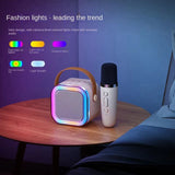 6W Mini Rechargeable Portable Amplifier Speaker with Wireless Microphone  & LED Dancing Lights/ Karaoke (Pro# SPK002)