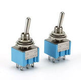 DPDT Sub-Miniature Toggle Switch ON-ON 250VAC 3A/125VAC 6A (Pro# SWT020)