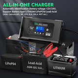 35A 12V-24V Car Battery Charger For AGM Lithium LiFePo4 GEL WET Lead Acid Battery (Pro# POR104))
