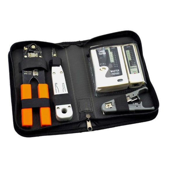 4 Piece Network Tool Kit. Low Impact Insertion Tool Modular Crimping Tool (Pro# TTK-366)