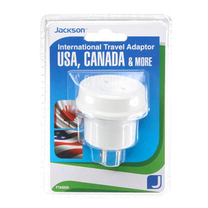 JACKSON Outbound Travel Adaptor. Converts NZ/AUS Plugs for use in USA/Canada.