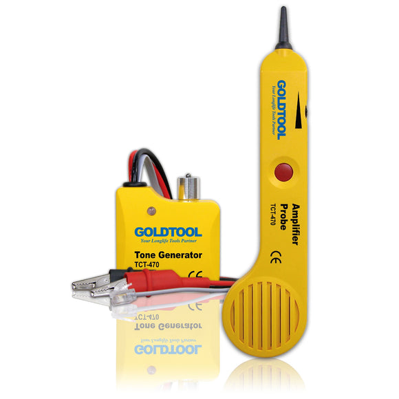 Tone Generator & Probe Kit Trace Wire Paths & Identify Cables (Pro# TCT-470PRO)