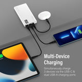 PROMATE 10000mAh Power Bank with Smart LED Display & Super Slim (Pro# BOLT-10PRO.WHITE)
