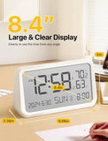 Digital Alarm Clock with Temperature & Humidity Display 8.4 inch with Background Light (Pro# THM316)