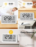 Digital Alarm Clock with Temperature & Humidity Display 8.4 inch with Background Light (Pro# THM316)