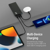 PROMATE 10000mAh Power Bank with Smart LED Display & Super Slim