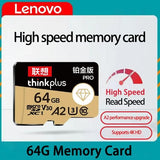 Lenovo - 64GB V30 A2 U3 Micro SD Memory Card - 130MB/S (Pro# COM164)