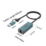 USB-C/USB-A 3.0 to Ethernet Adapter (Pro# COM310)