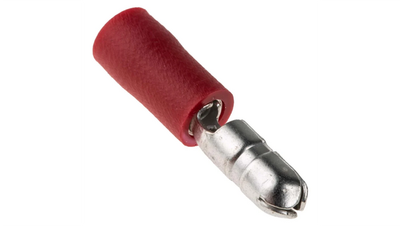 Red Male Bullet Style Crimp Terminal Pack of 10
