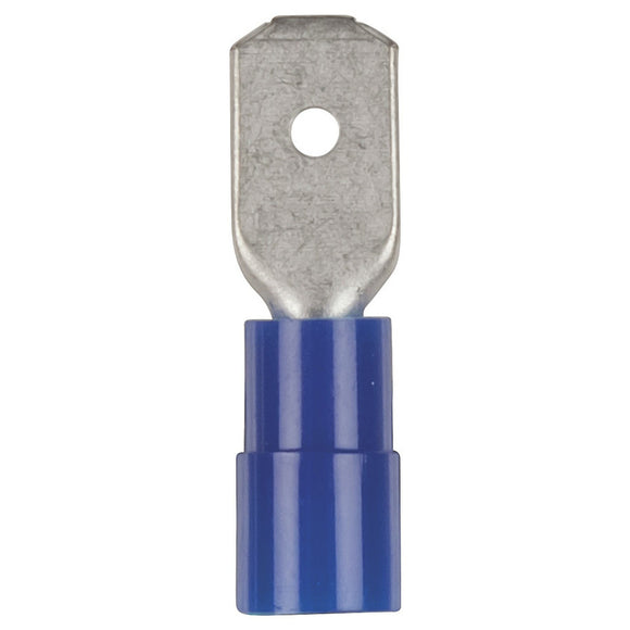 Blue Male Spade Style Crimp Terminal Pack of 10