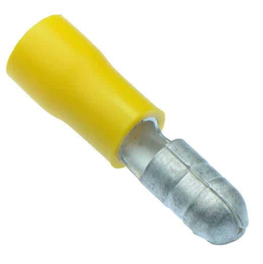 Yellow Male Bullet Style Crimp Terminal Pack of 10