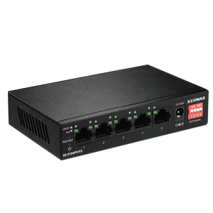EDIMAX 5 Port 10/100 Fast Ethernet With 4x PoE+ Ports And DIP Switch.