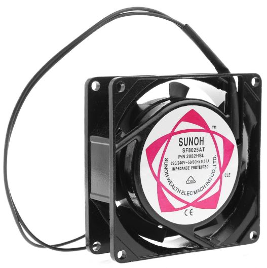 Cooling Fan 240V AC 0.07A 80mm x 25mm (Pro# FAN219)