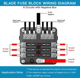 SAVITECH - 6 Way Fuse Block with Bus Bar (Pro# FUS550)