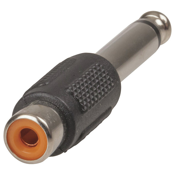 6.5mm Mono Plug to RCA Socket Adaptor (Por# PAA102)