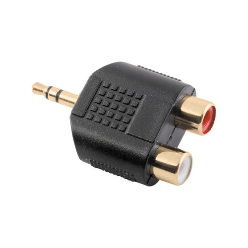 3.5mm Stereo Plug to 2 RCA Sockets Adaptor (Pro# PAA106)