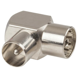 Adaptor 75 ohm Plug to 75 ohm Socket Right Angle (Pro# PAA211)
