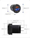 48W 12v/24v Panel Mount USB-A & USB-C Fast Charging Power Socket 12/24V (Pro# POR503)