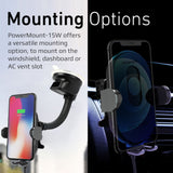 15W Smart Wireless Car Phone Charger With Automatic AC