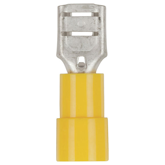 Yellow Female Spade Style Crimp Terminal Pack of 8