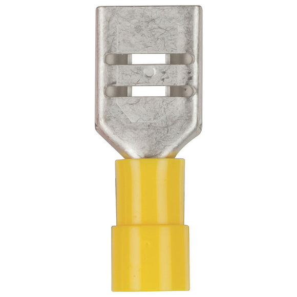 Yellow Female Spade Style Crimp Terminal Pack of 4