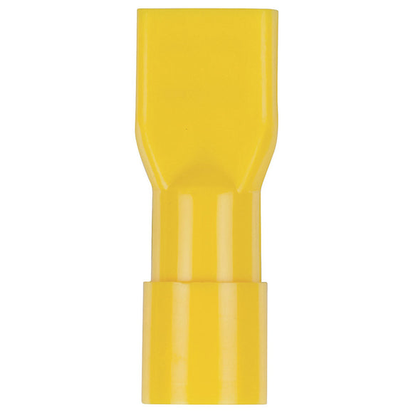 Yellow Female Spade Fully Insulated Style Crimp Terminal Pack of 8