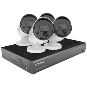 Concord 8CH 4K NVR Kit with 4 x 5MP Bullet Cameras (Pro# QV5606)