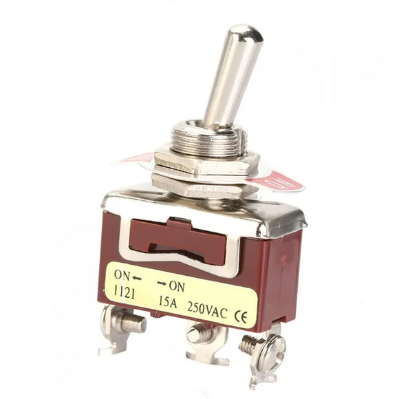 SPDT ON-ON Heavy Duty Toggle Switch 15A 250VAC /2 Position / 3 Pin (Pro# SWT011)