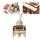 SPDT ON-ON Heavy Duty Toggle Switch 15A 250VAC /2 Position / 3 Pin (Pro# SWT011)