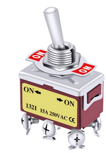 DPDT ON-ON Heavy Duty Toggle Switch 15A 250VAC / 2 Position / 6 Pin (Pro# SWT012)