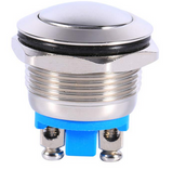 SPST Waterproof Momentary Stainless Steel Metal Push Button Switch N/O 240V 5A 19mm Round Head (Pro# SWT211)