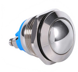 SPST Waterproof Momentary Stainless Steel Metal Push Button Switch N/O 240V 5A 19mm Round Head (Pro# SWT211)