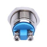 SPST Waterproof Momentary Stainless Steel Metal Push Button Switch N/O 240V 5A 19mm High Flush Top(Pro# SWT212)