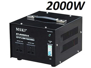 2000 Watt Voltage Converter Transformer - Heavy Duty Step Up/Down (Pro# TF2000W)