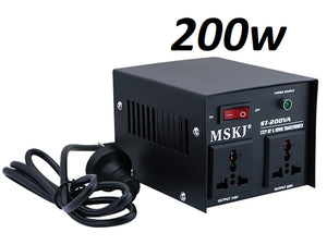 200 Watt Voltage Converter Transformer - Heavy Duty Step Up/Down (Pro# TF200W)