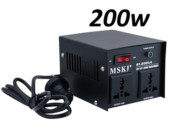 200 Watt Voltage Converter Transformer - Heavy Duty Step Up/Down (Pro# TF200W)