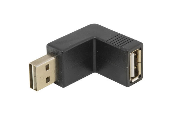 USB A Socket to A Plug Adaptor Right Angle Up (PRO# USB001)